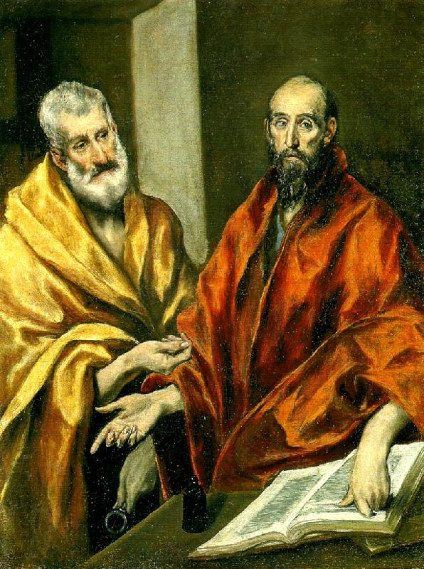 El Greco apostlarna petrus och paulus